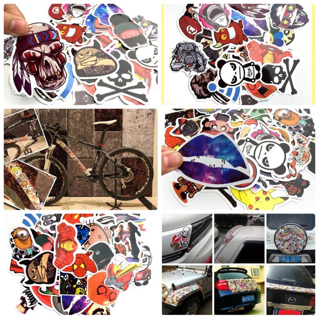 Sticker Simpson chống nước dán nón BH, xe, vali, laptop,...