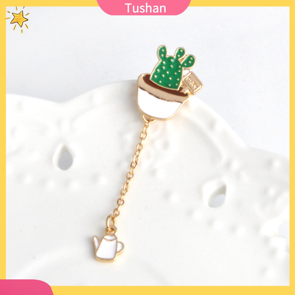 Ghim Cài Áo Hình Chậu Xương Rồng Dễ Thương Cho Nam Nữ