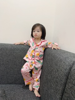 Pyjama Lụa Hàn cho bé gái