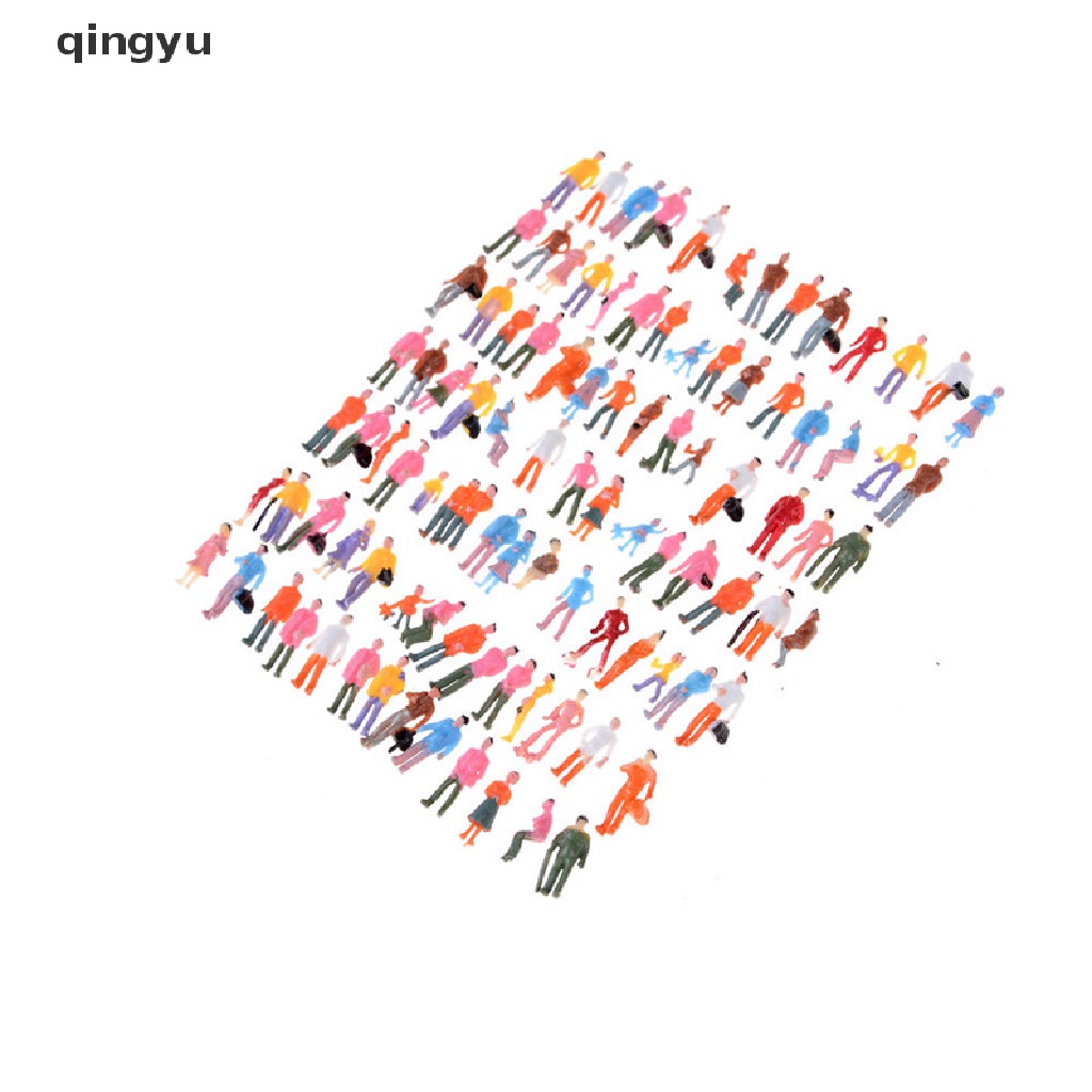 Set 100 Mô Hình Người Đứng Mini Tỉ Lệ 1: 150 Dùng Để Trang Trí