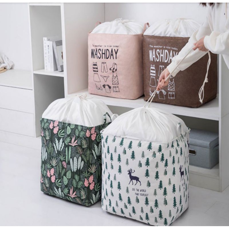 Hộp đựng chăn khung sắt có dây rút