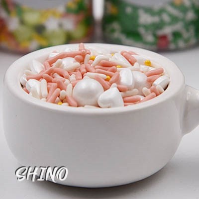 Sprinkle mix hồng trắng (hộp 80g)