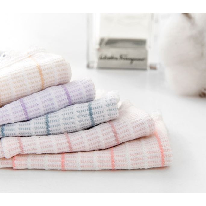 Quần Lót Cotton Mềm Sọc Ngang Phối Ren Phong Cách Nhật Bản P306