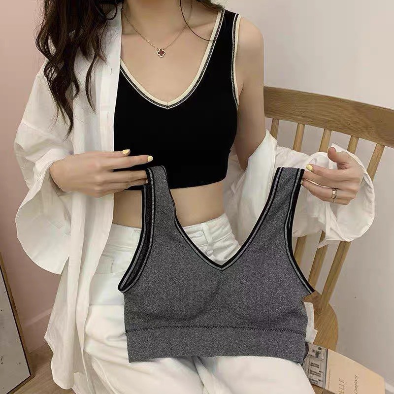 Áo Bra Tập Gym Thể Thao FREESHIP Bra Cotton Hàng Đẹp - Áo Ngực Không Gọng Dây Bản To  2.0