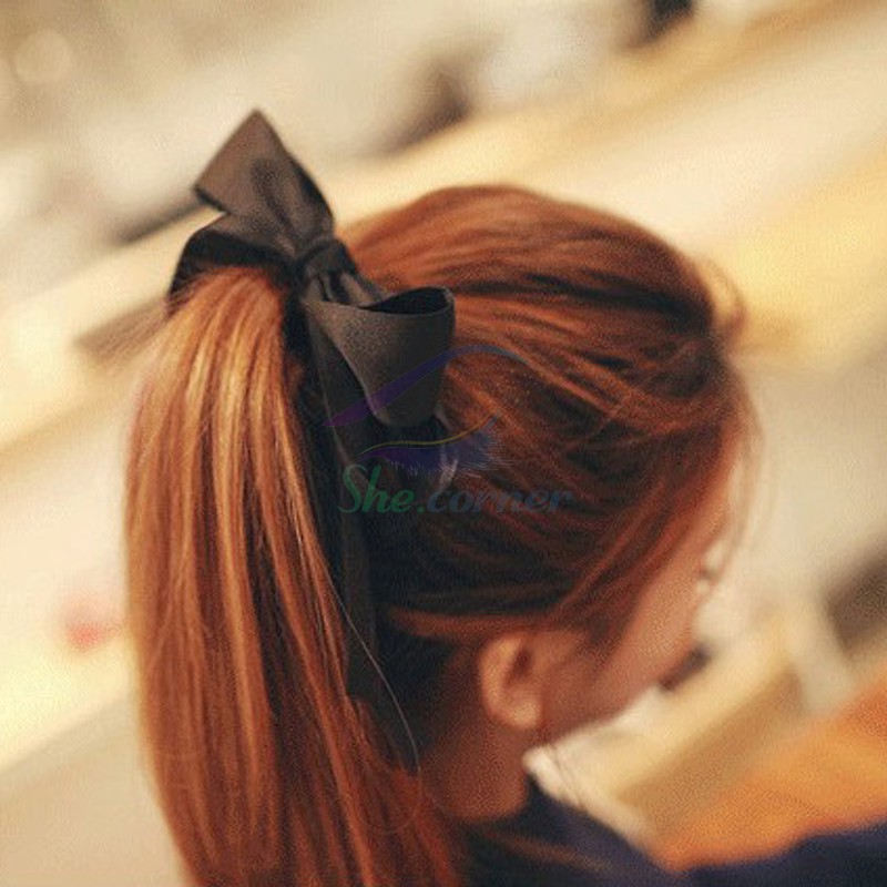 Chun buộc tóc Hàn Quốc F205 handmade nơ dài dễ thương nhiều màu