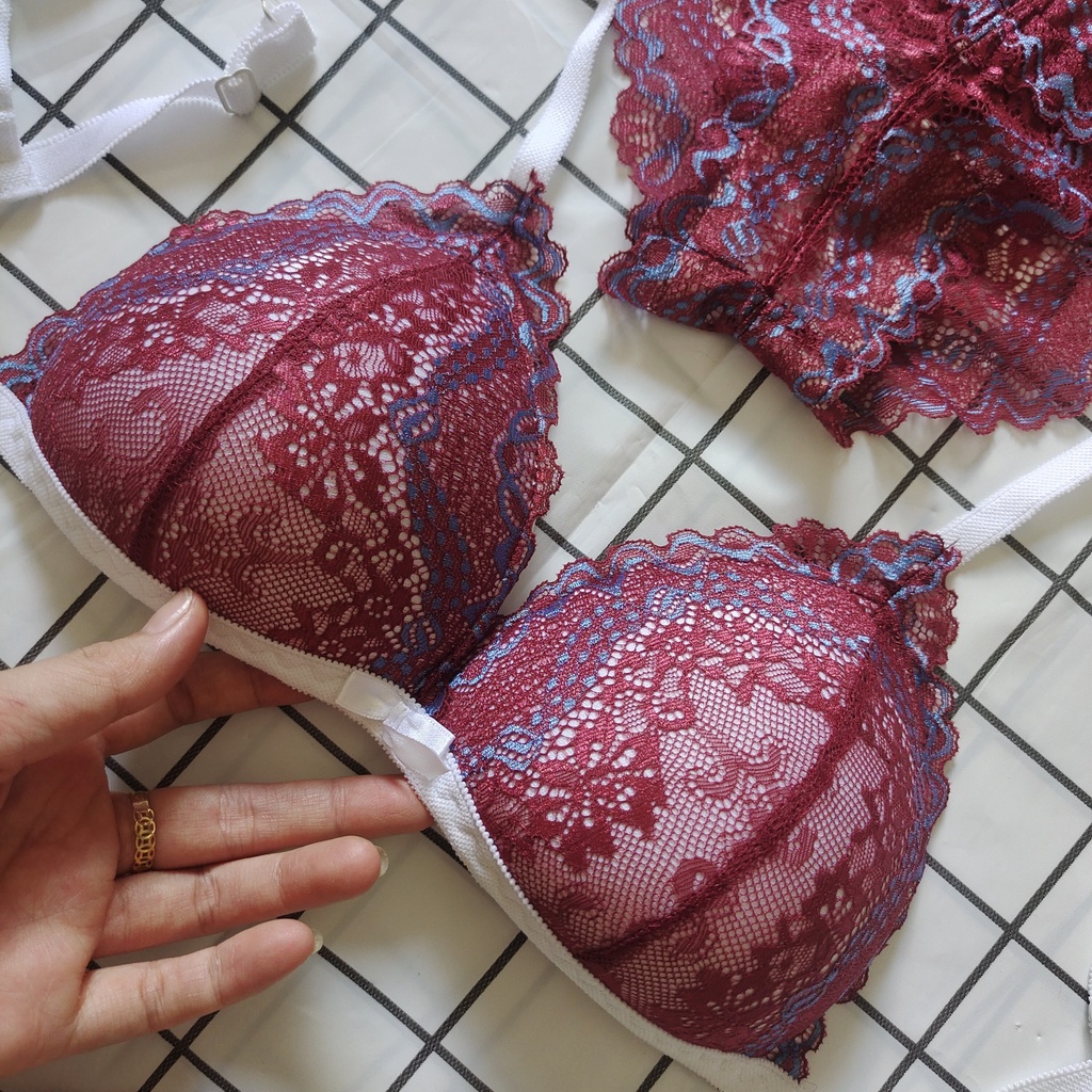 Set Bra - Bralette ren sexy không gọng, mút mỏng - Màu ruốc họa tiết - NY06 | BigBuy360 - bigbuy360.vn