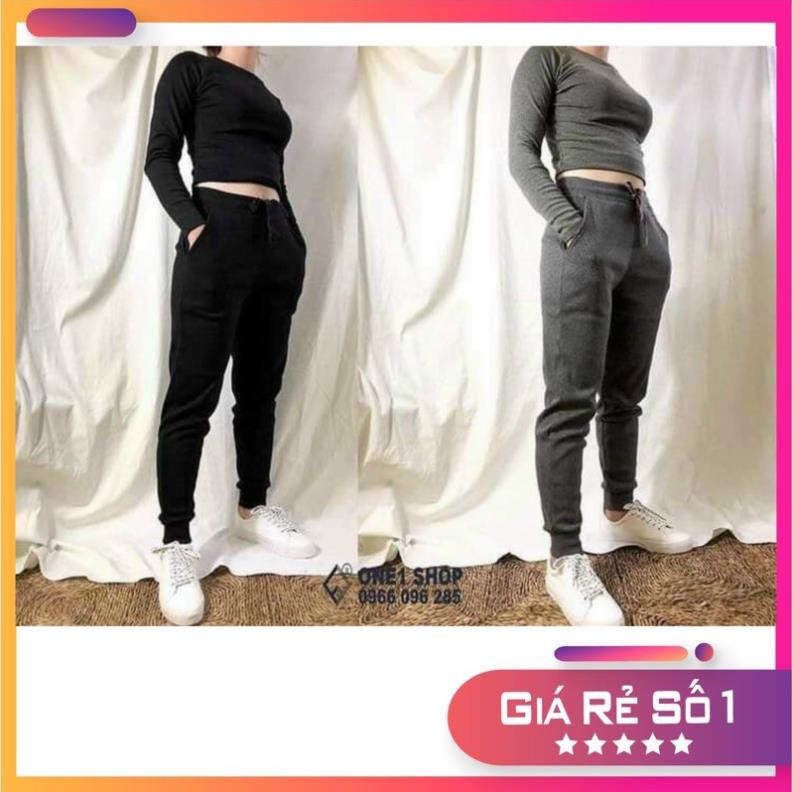 [XẢ KHO] Quần Jogger Len Tăm Bo Ống - BIGSIZE 75KG