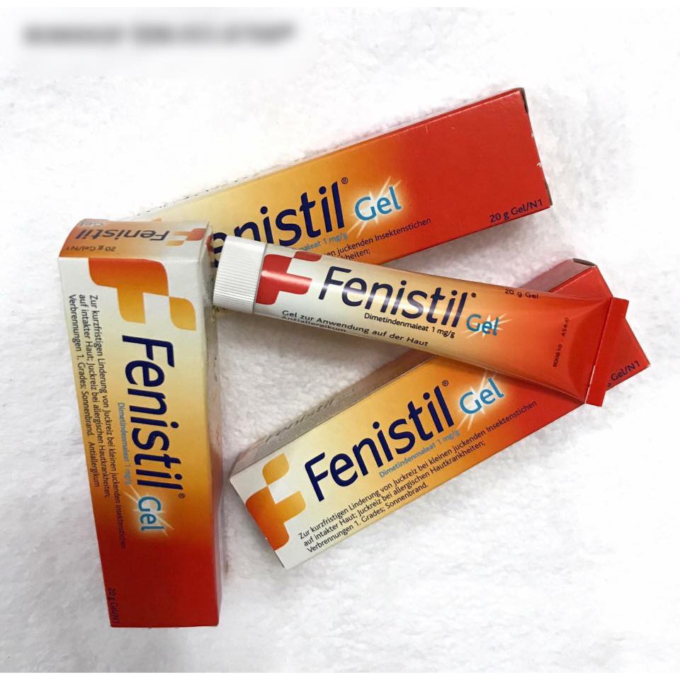 Gel bôi trị muỗi đốt và côn trùng cắn, cháy nắng và bôi vết bỏng, nổi mề đay FENISTIL Gel - Đức