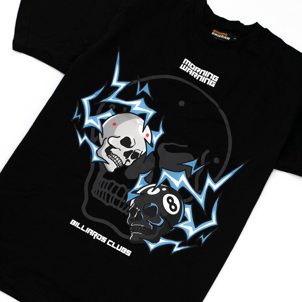 Áo thun Morning Warning Billiard Club - CLB Bida - Áo Thun Unisex Form Rộng Tay Lỡ Oversize Cotton 100% Local Brand