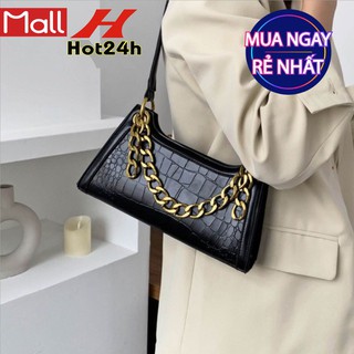 Túi Kẹp Nách Dây Xích Bản To🔥FREESHIP🔥Túi Đeo Chéo Vân Rắn Phối Xích(có thể đeo vai) hottrend 2020