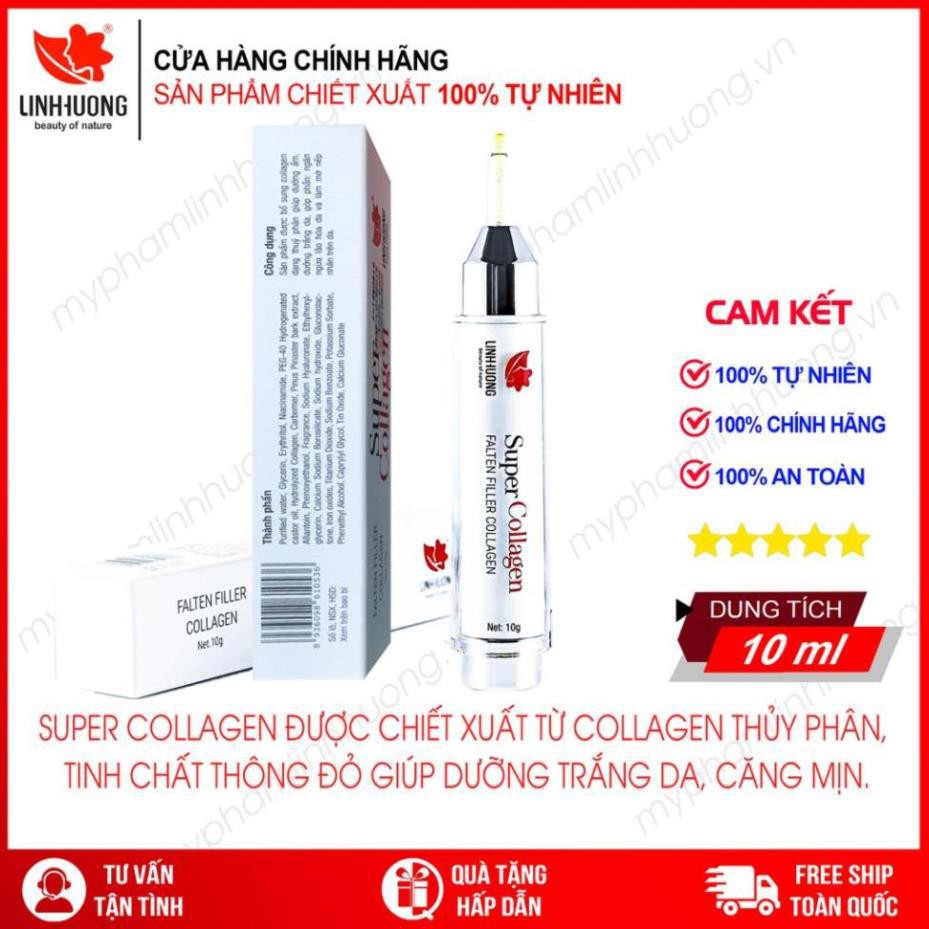 Serum Super Collagen Linh Hương Giúp Da Trắng Căng Bóng, Chống Lão Hóa làm mờ vết nhăn khiến da căng mịn màng tươi trẻ