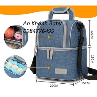 Ba lô bỉm sữa giữ nhiệt vcool