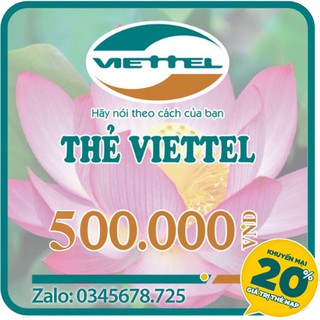 Thẻ điện thoại Viettel 500k