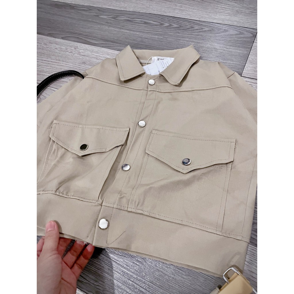 Set Bộ Kaki Nữ Áo Croptop Quần Dài ( ảnh thật ) | BigBuy360 - bigbuy360.vn