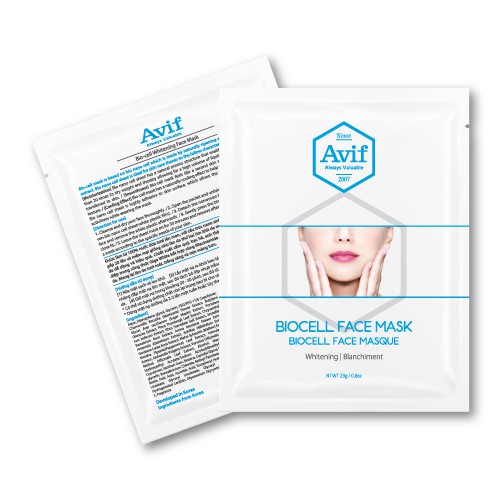 Mặt nạ sinh học Avif Biocell Whitening Face Mask dưỡng trắng da chuyên sâu