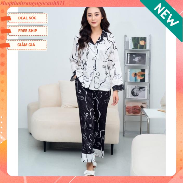 Bộ ngủ lụa thu đông Winny 22553