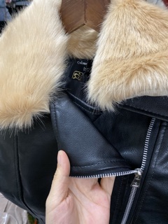 BÁN SỈ ÁO DA CỔ LÔNG CHO NỮ