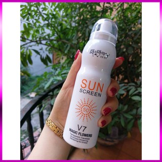 xịt chống nắng Sun Screen V7 xịt 1 phát lên tone- trắng da, ko bết dính, k trôi - cam kết 100% chính hãng Hàn Quốc