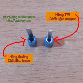 Cos PIN DẸP DBV - Cos DBV: 2 - 14: Bịch 100 cái - LOẠI 1, DÀY: MÀU XANH