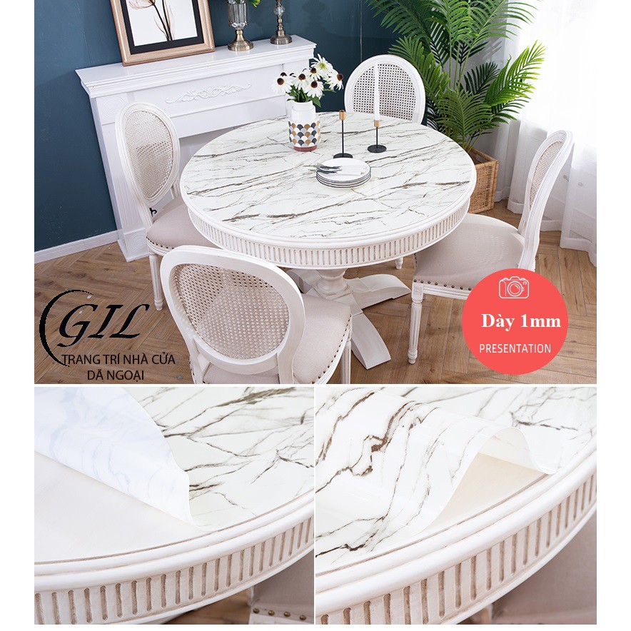 Khăn trải bàn PVC chống thấm hoa văn đá