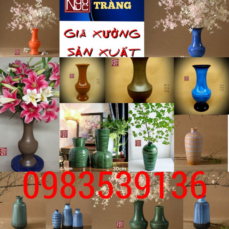 SALE LỌ HOA, BÌNH HOA TRANG TRÍ GỐM SỨ BÁT TRÀNG, LỌ HOA TẾT
