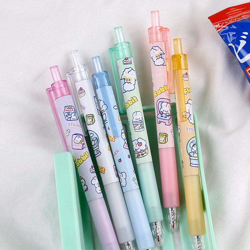 Bút gel Bút Bi Mực Đen Ngòi 0.5mm Kiểu Hàn Quốc Xinh Xắn Cho Học Sinh