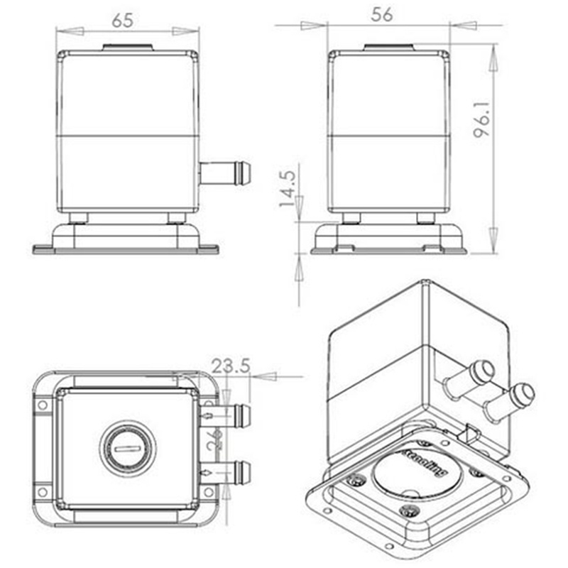 Máy Bơm Nước Làm Mát Phiên Bản Mới SC-300T 23DB + Máy Bơm Tích Hợp DC12V