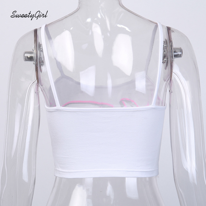 Áo Lửng Hai Dây In Chữ Thời Trang Dành Cho Nữ