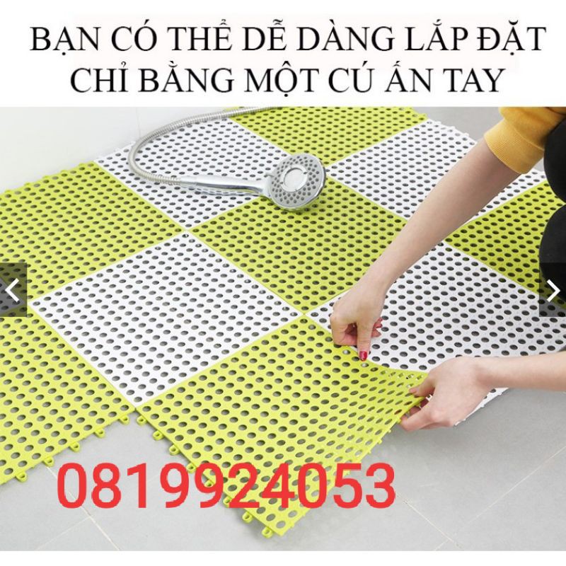 [ FREE SHIP] Thảm nhựa ghép kháng khuẩn,chống trơn,Trượt kích thước 30*30cm sạch,thoáng mát,an toàn cho trẻ tránh va đập