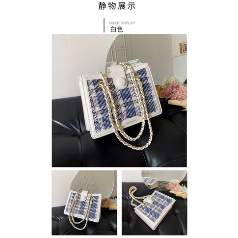 Túi đeo vai thời trang nữ , Túi xách phối dạ nắp cúc bấm siêu xinhTX467