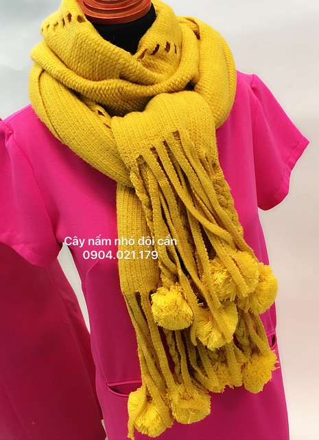 khăn len lông cừu quả bông(khách iu vui lòng chát với shop để ktra kho trước khi đặt hàng nhé)