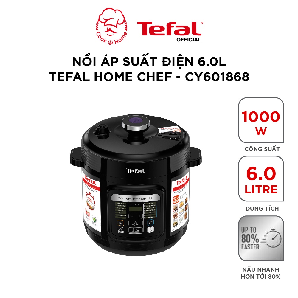 Nồi áp suất điện Tefal Home Chef CY601868 - 6L, 1000W