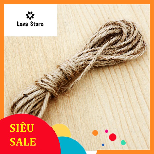 Cuộn 6 Mét Dây Thừng Dây Gai Trang Trí Handmade ❣️ GIÁ SALE SỐC ❣️ Dây Thừng Gai, Dây Cói, Dây Treo Ảnh Kích Thước 2 mm