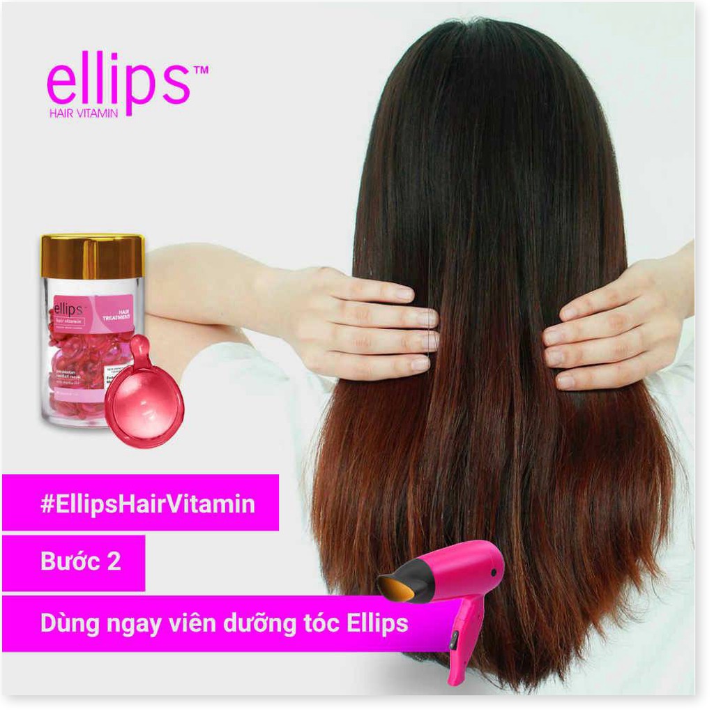 (HÀNG CHÍNH HÃNG) Serum dầu cá Ellips, viên dưỡng tóc Ellips Hairs Vitamin vỉ 6 viên phục hồi tóc, giữ màu tóc, làm tóc