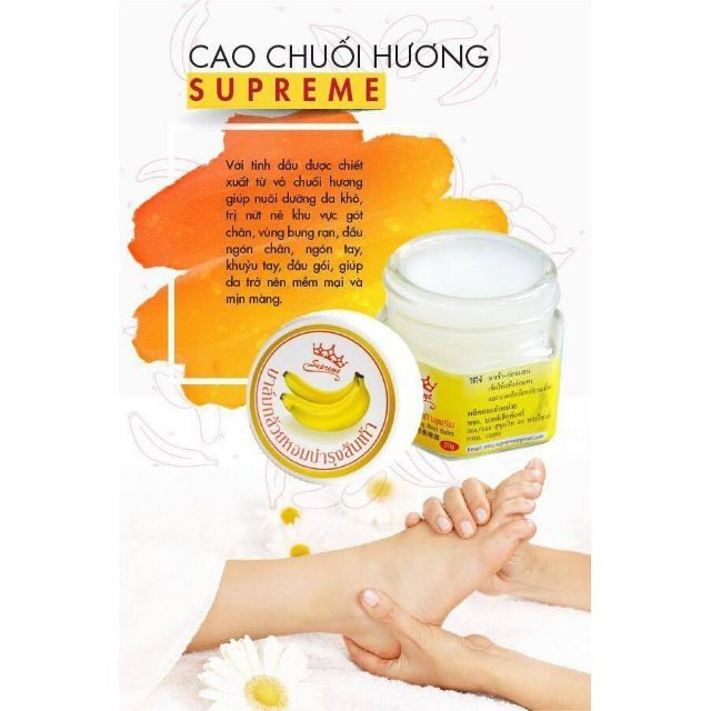 Kem chuối bôi nứt gót chân