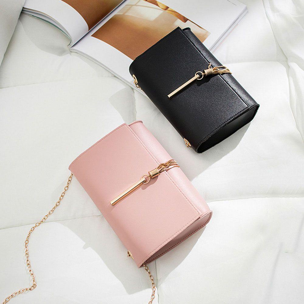 Túi Đeo Vai Phối Dây Xích Thiết Kế Giản Dị Thời Trang