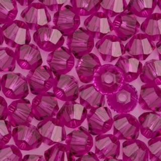 Hạt pha lê swarovski 5328 - size 4mm - màu 501 fuchsia