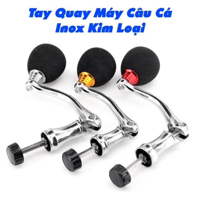 Tay Quay Kim Loại Núm Tròn Tay Quay Inox 5000 6000 7000 Hàng Cao Cấp y hình