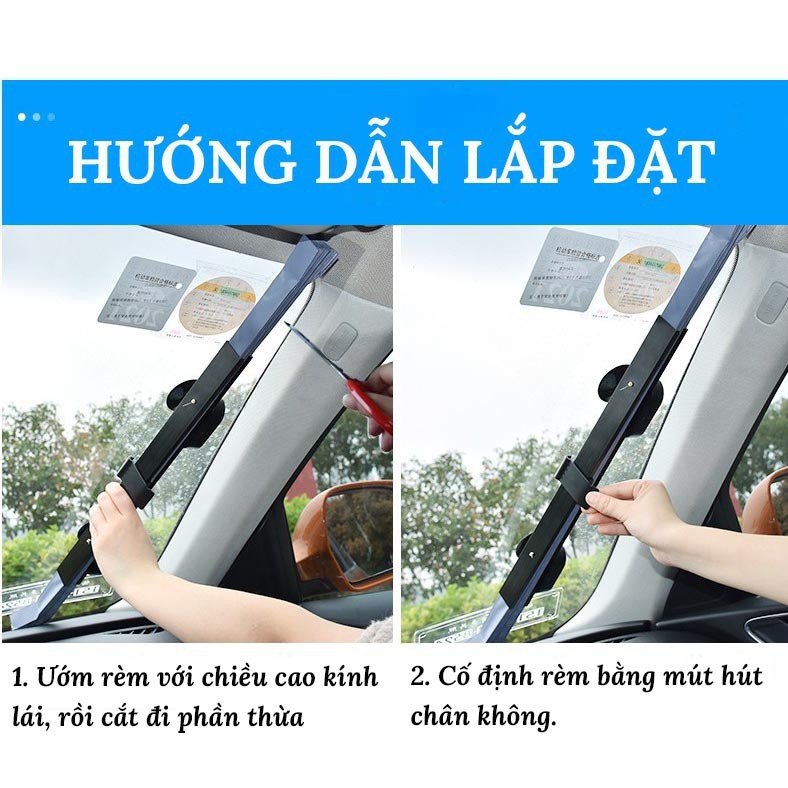 Rèm che nắng kính lái hiện đại và cao cấp, bản to 70cm cho mọi dòng xe