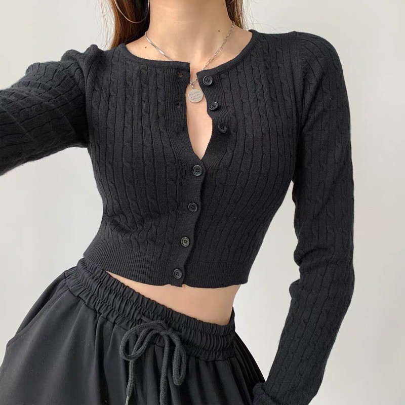 Áo cardigan len vặn thừng cao cấp | BigBuy360 - bigbuy360.vn