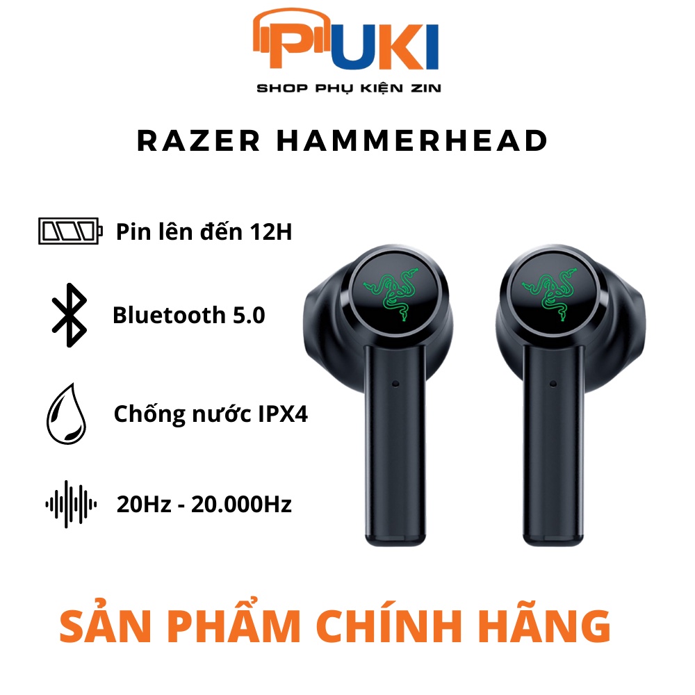 Tai nghe gaming Razer Hammerhead Gaming - RAZER HAMMERHEAD TRUE WIRELESS | Hàng Chính Hãng |