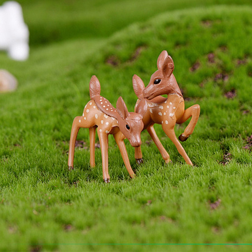 Đồ trang trí Chú Nai Sika Bằng Nhựa Resin Dễ Thương Trang Trí Tiểu Cảnh / Tiểu Cảnh Diy Taylor1