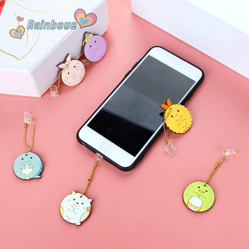 Đầu Cắm Chống Bụi Hình Cầu Vồng Phong Cách Nhật Bản Thời Trang Cho Điện Thoại