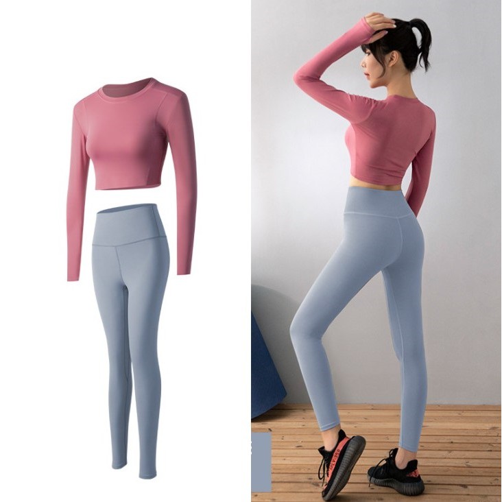 Áo Croptop Tập GYM YOGA Nữ Dài Tay Xỏ Ngón Cao Cấp Chất Vải Thun Lạnh Co Dãn Đủ Size WiiFashion