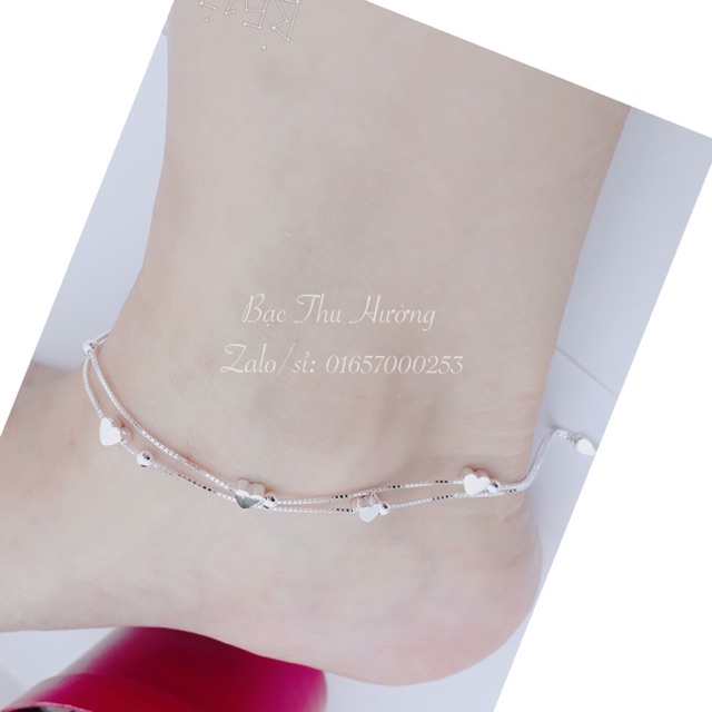 💥💥Lắc Chân Tim Đôi Bạc Đẹp