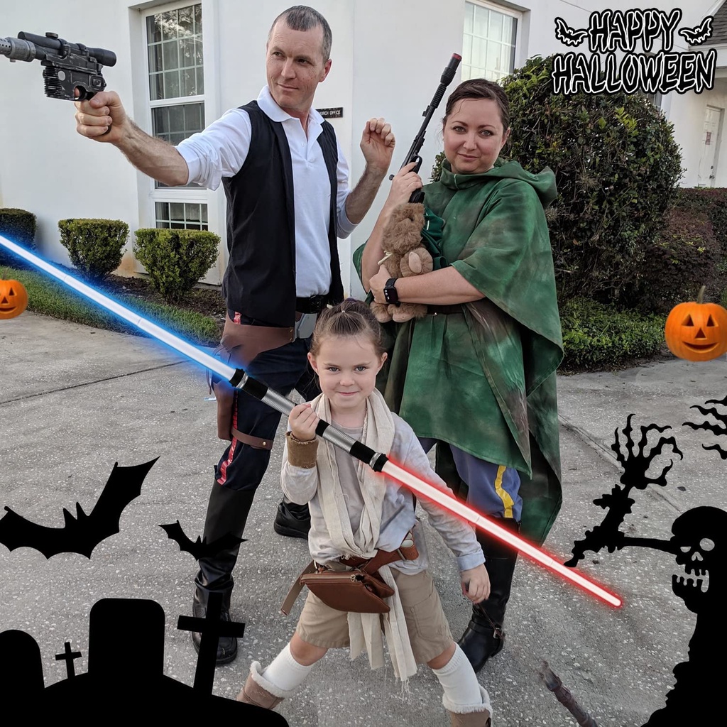 Set 2 Thanh Kiếm Đồ Chơi Jedi Sabre Có Đèn Led Phát Sáng Star Wars TO02