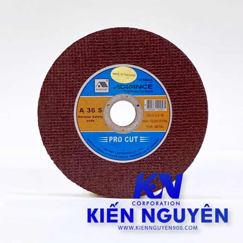 Đá cắt sắt 100 x 2 x 16 ADVANCE Thái Lan