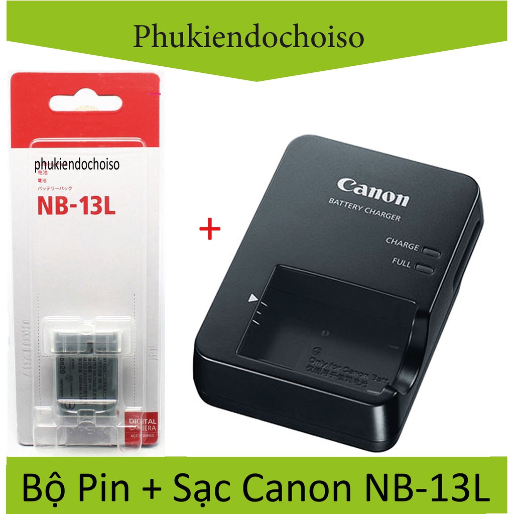 Bộ sản phẩm thay thế 1 pin 1 sạc máy ảnh Canon NB-13L