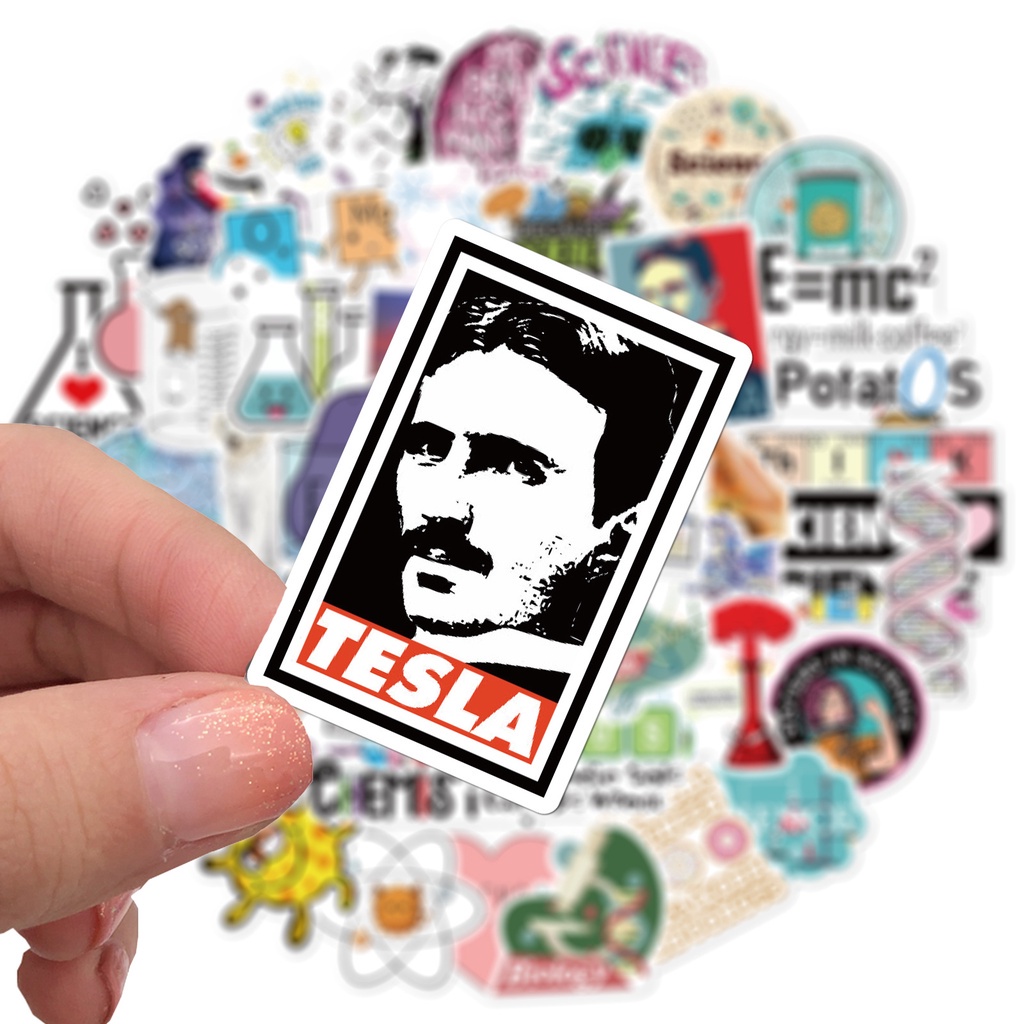 Set 50 Miếng Dán Trang Trí Nội Thất Phòng Thí Nghiệm