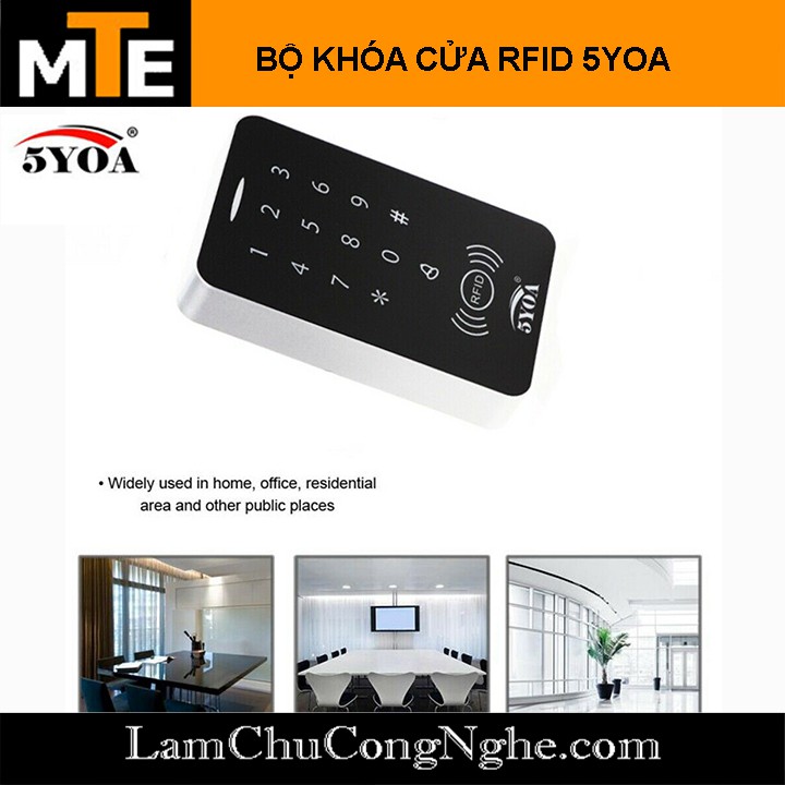 Bộ điều khiển khóa cửa RFID 125KHZ 5YOA tặng kèm 2 thẻ